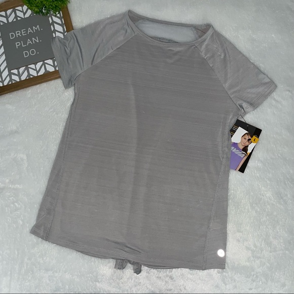 Nwt Avia Girls activewear T- shirt Tie & keyhole back pullover crew Athletic* - Picture 6 of 11